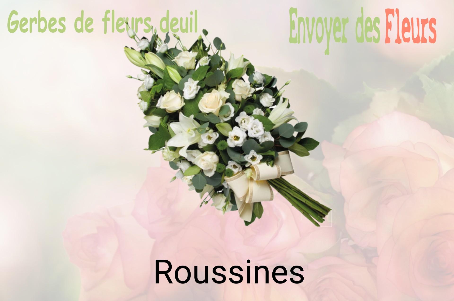 Gerbe de fleurs de deuil livrée à Roussines